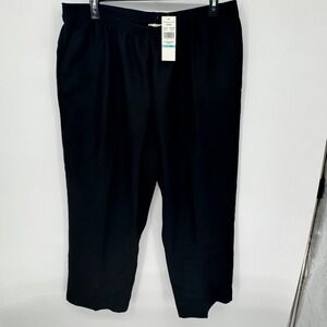 Alfred Dunner Classics Black Proportionate Short Pants Womens Size 20W New